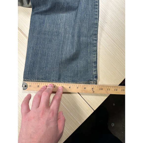 VTG Sean John Carpenter Jeans Mens 30 Blue Cotton High Rise Wide Leg Double Knee - Picture 9 of 11